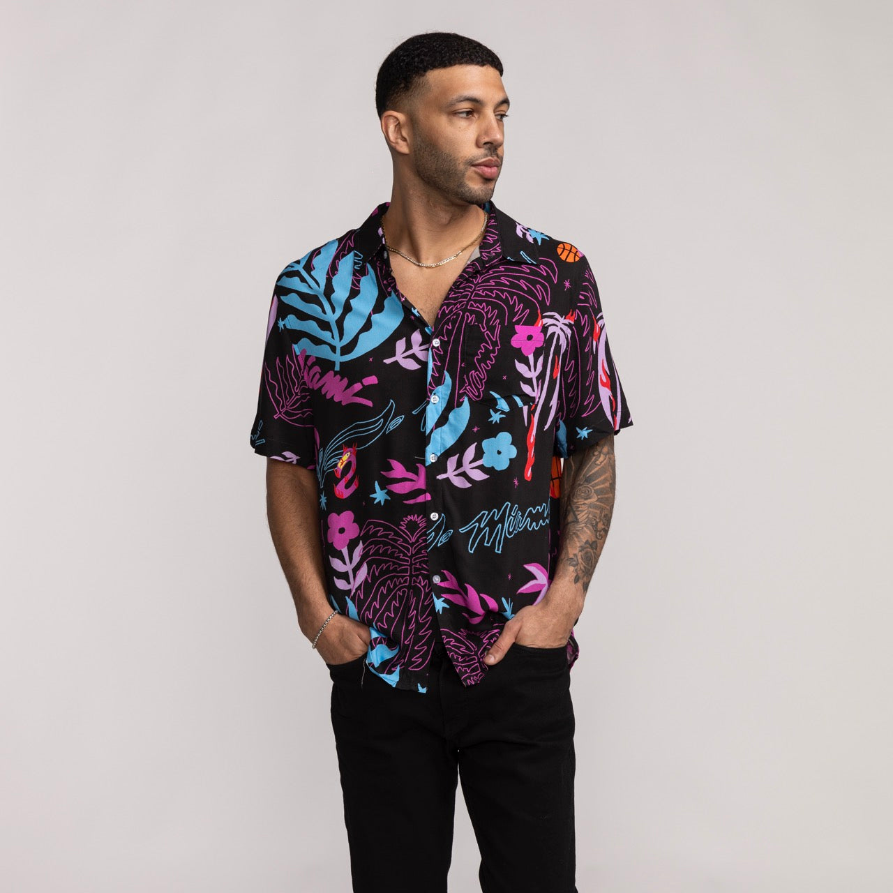 Court Culture Vice Floral Button-Down Men's Button Down Forever Collectibles