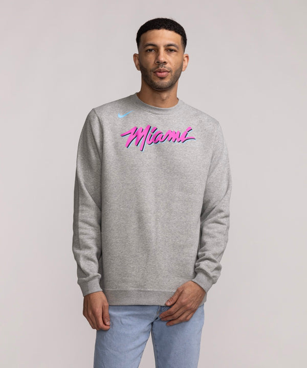 Nike Miami HEAT Original Vice Fleece Crewneck Men's Crewneck Sweater Nike