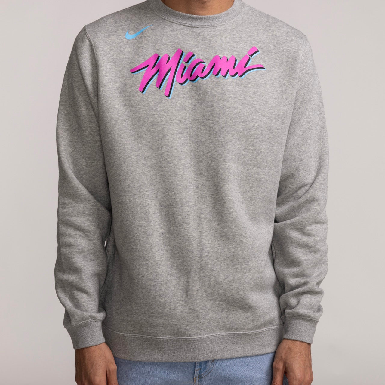 Nike Miami HEAT Original Vice Fleece Crewneck Men's Crewneck Sweater Nike