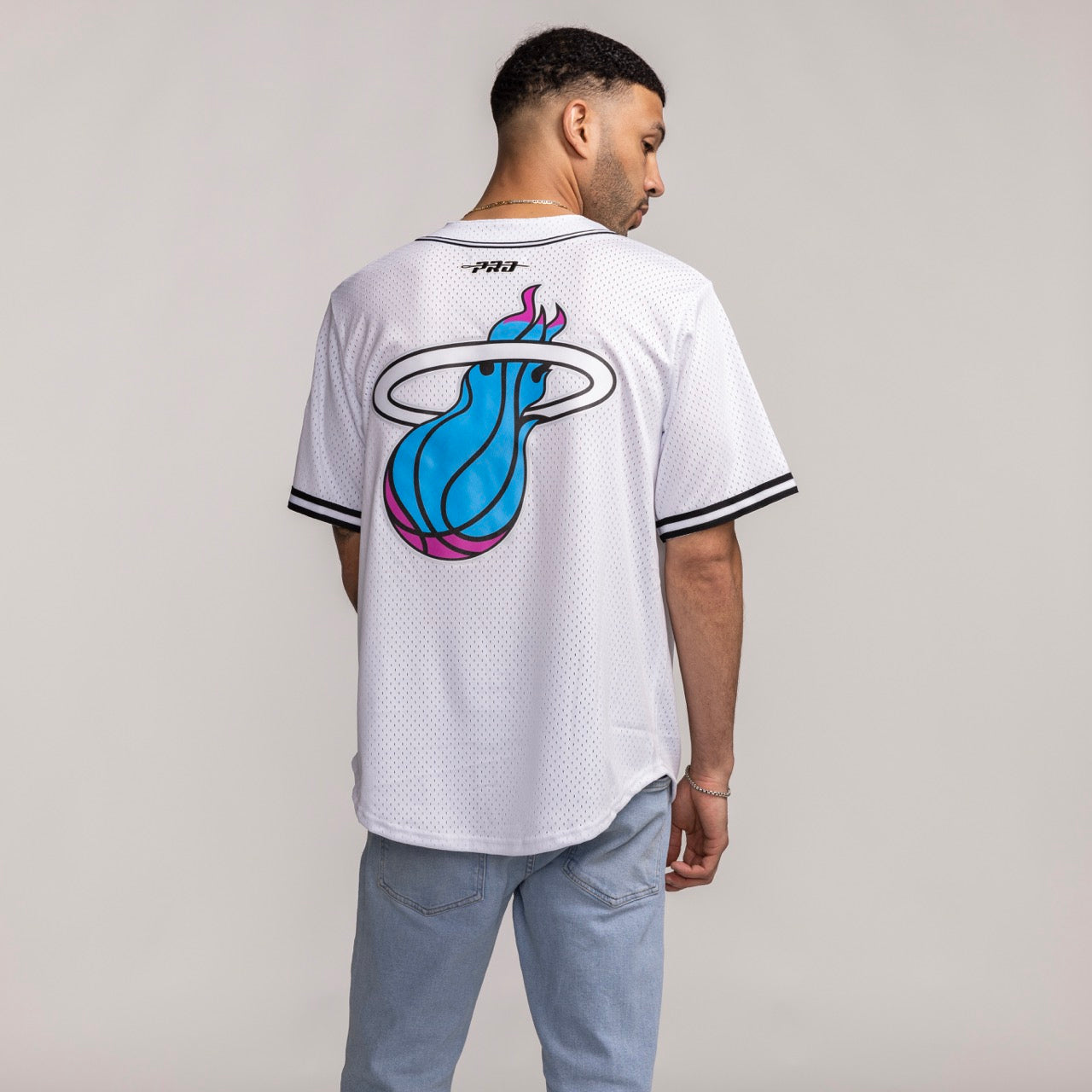 Pro Standard Miami HEAT Original Vice Mesh Button Down Men's Tee Pro Standard