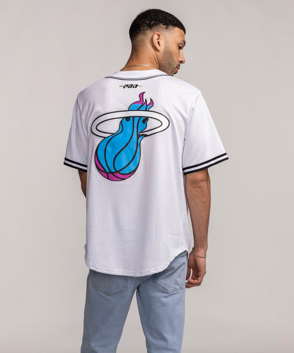 Pro Standard Miami HEAT Original Vice Mesh Button Down Men's Tee Pro Standard