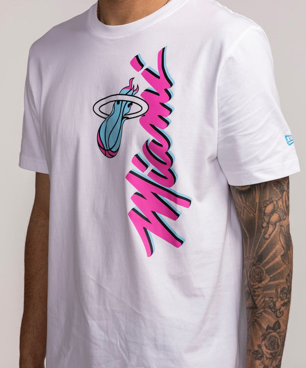 New Era Miami HEAT Original Vice Wordmark Tee Men's Tee New Era