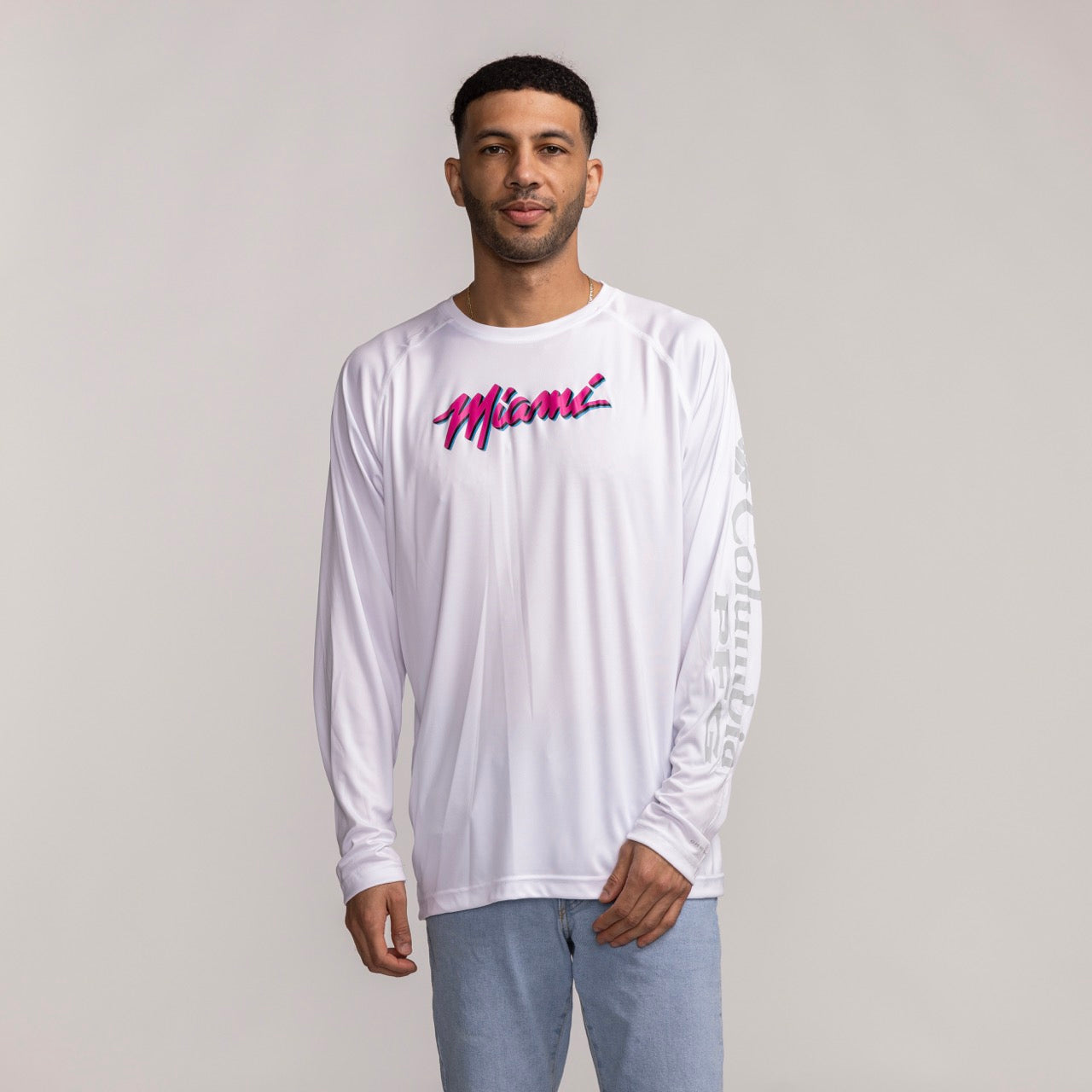 Columbia Miami HEAT Original Vice Wordmark Long Sleeve Men's Tee Columbia Outdoor