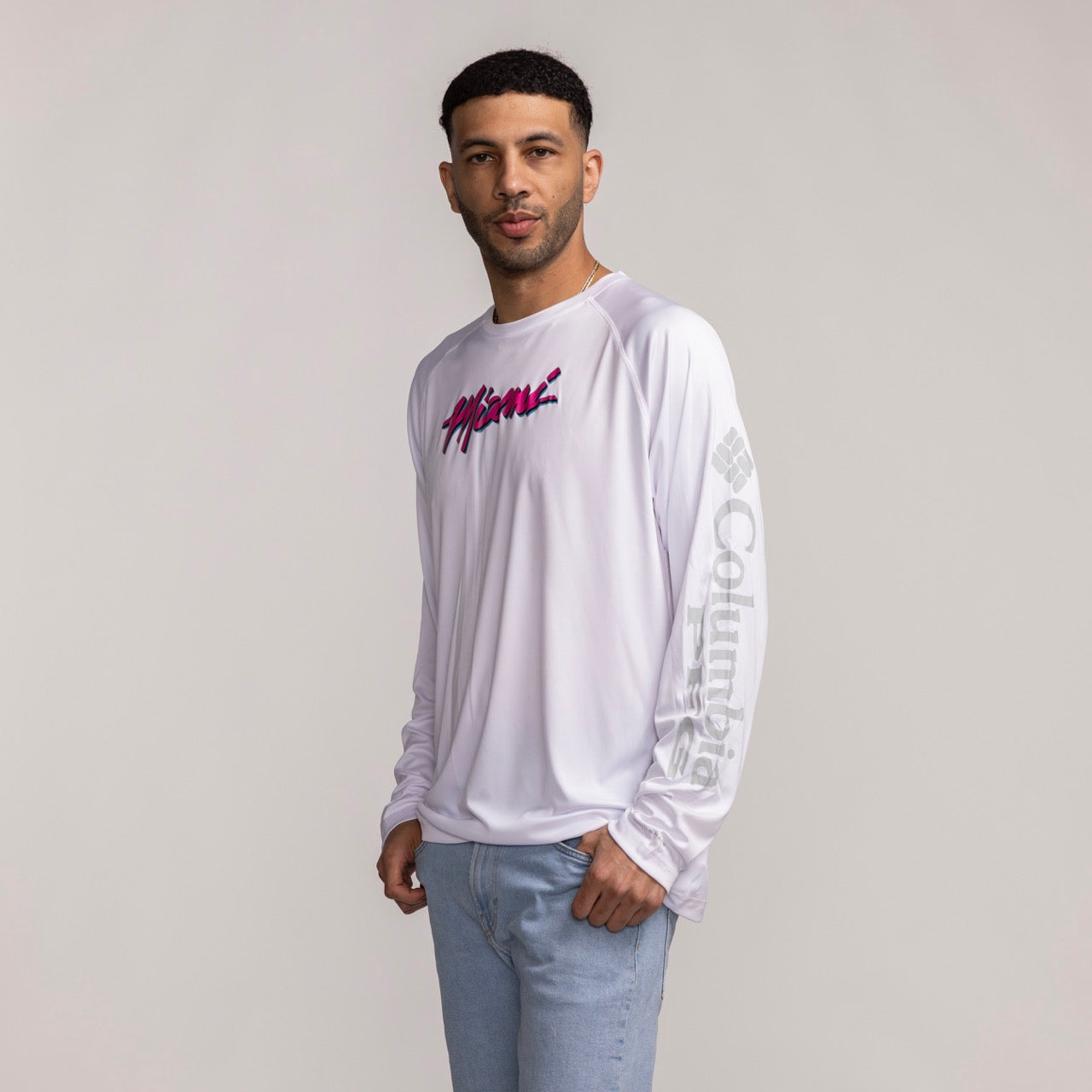 Columbia Miami HEAT Original Vice Wordmark Long Sleeve Men's Tee Columbia Outdoor