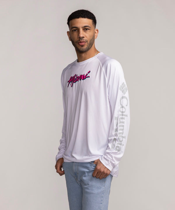 Columbia Miami HEAT Original Vice Wordmark Long Sleeve Men's Tee Columbia Outdoor