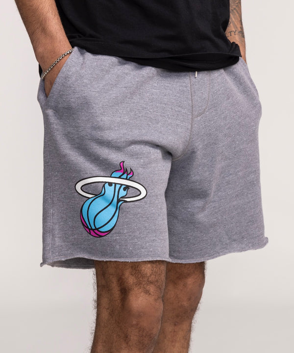 Homage Miami HEAT Original Vice Logo Fleece Shorts Men's Shorts Homage