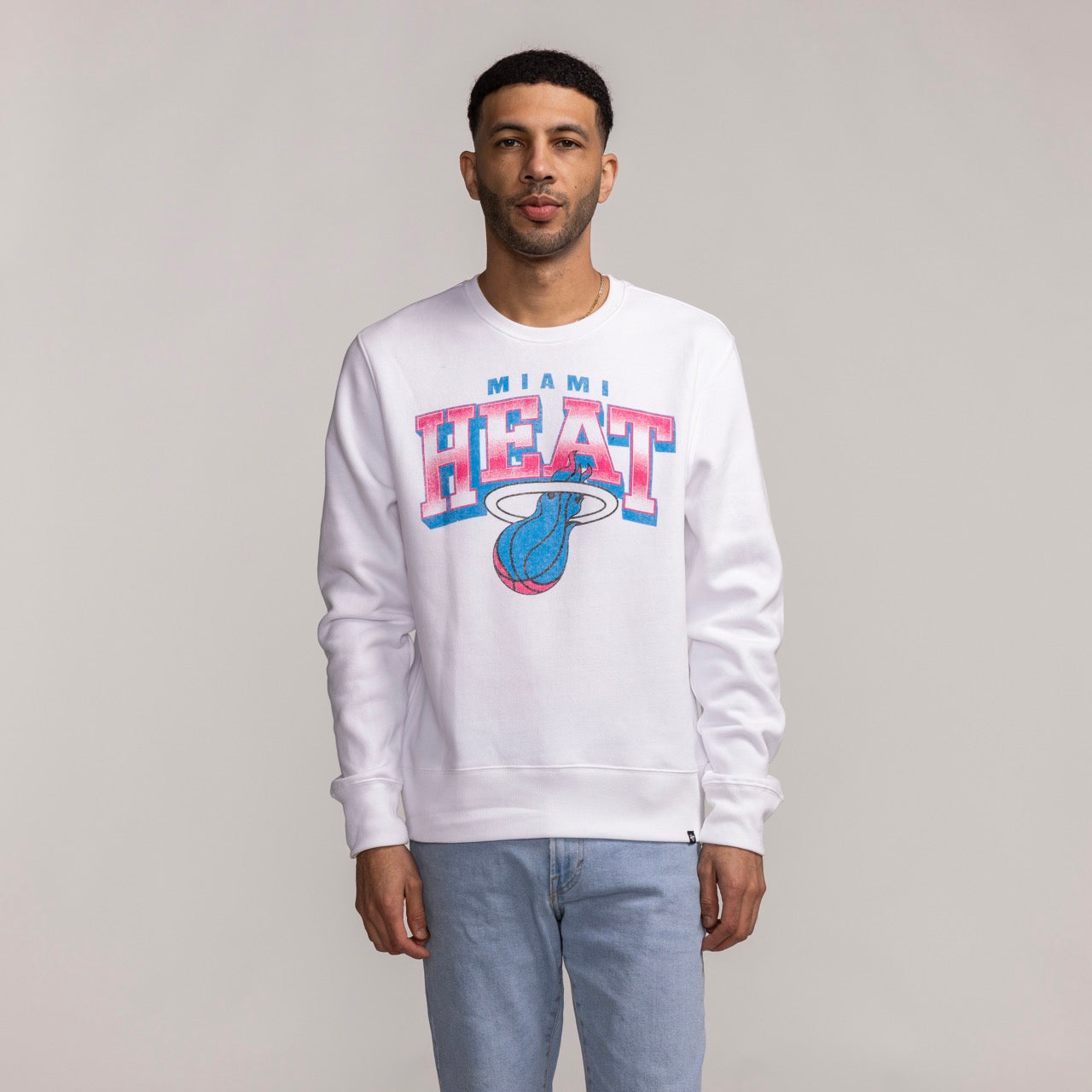 '47 Brand Miami HEAT Original Vice Spotlight Crewneck Men's Crewneck Sweater '47 Brand