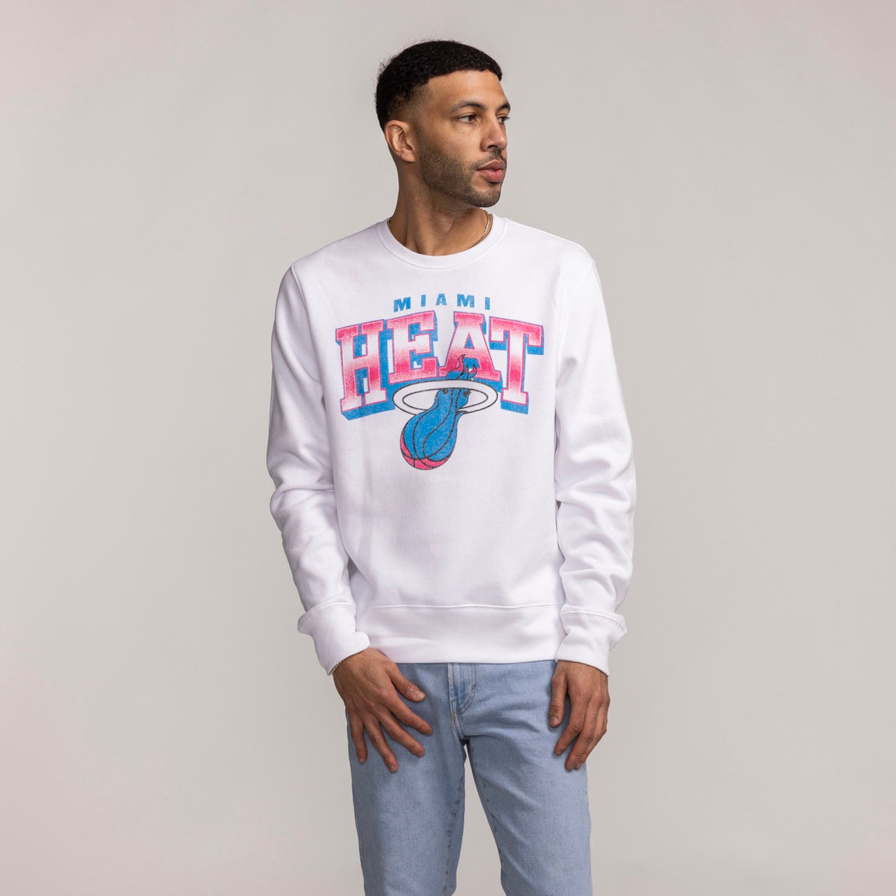 '47 Brand Miami HEAT Original Vice Spotlight Crewneck Men's Crewneck Sweater '47 Brand