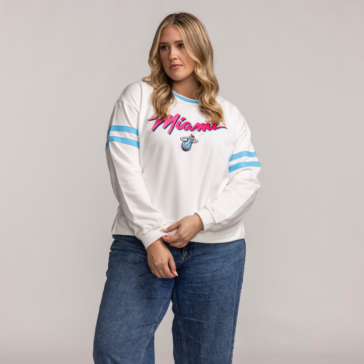 Concepts Sports Miami HEAT Original Vice Long Sleeve Tee Women's Crewneck Sweater Concepts Sports