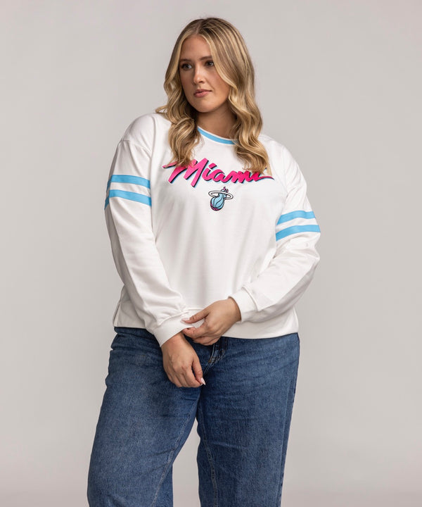 Concepts Sports Miami HEAT Original Vice Long Sleeve Tee Women's Crewneck Sweater Concepts Sports