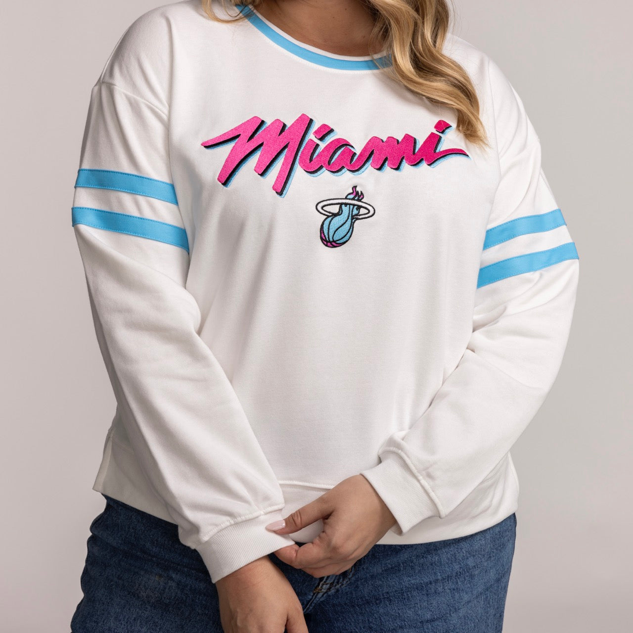 Concepts Sports Miami HEAT Original Vice Long Sleeve Tee Women's Crewneck Sweater Concepts Sports