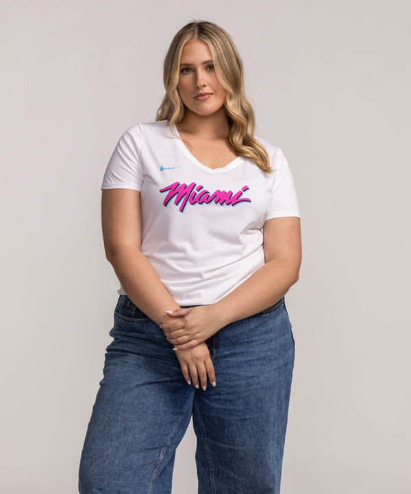 Nike Miami HEAT Original Vice Women's V-Neck Tee Women's Tee Nike