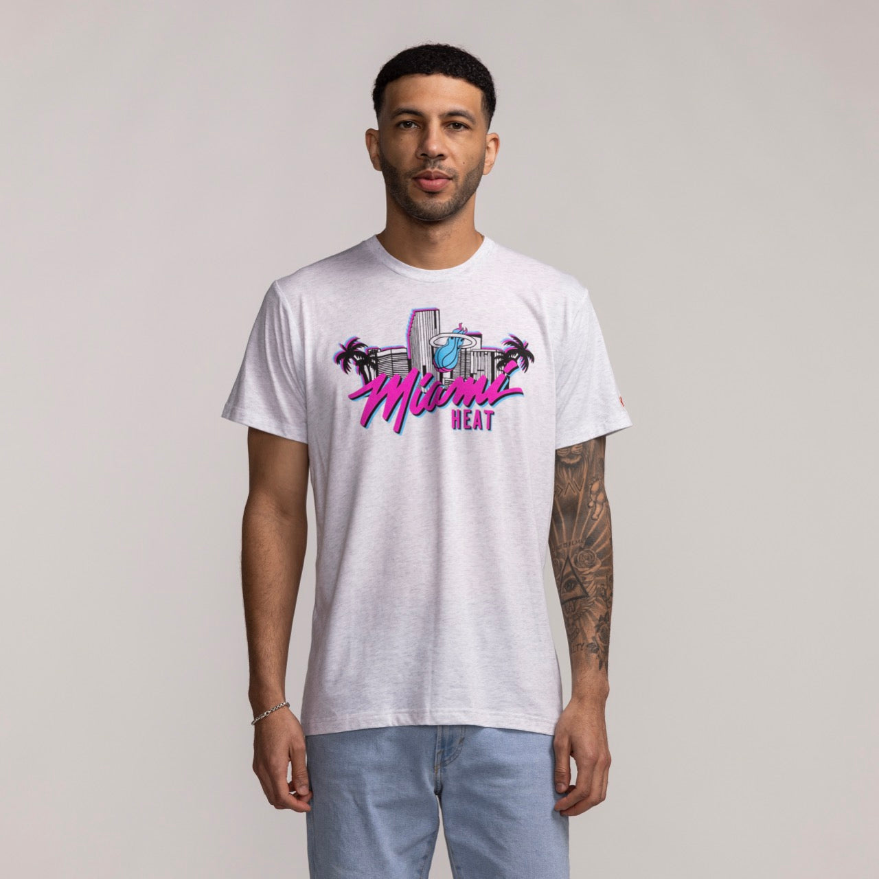 Homage Miami HEAT Original Vice Skyline Tee Men's Tee Homage