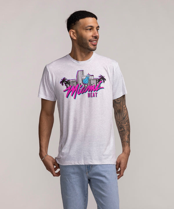 Homage Miami HEAT Original Vice Skyline Tee Men's Tee Homage