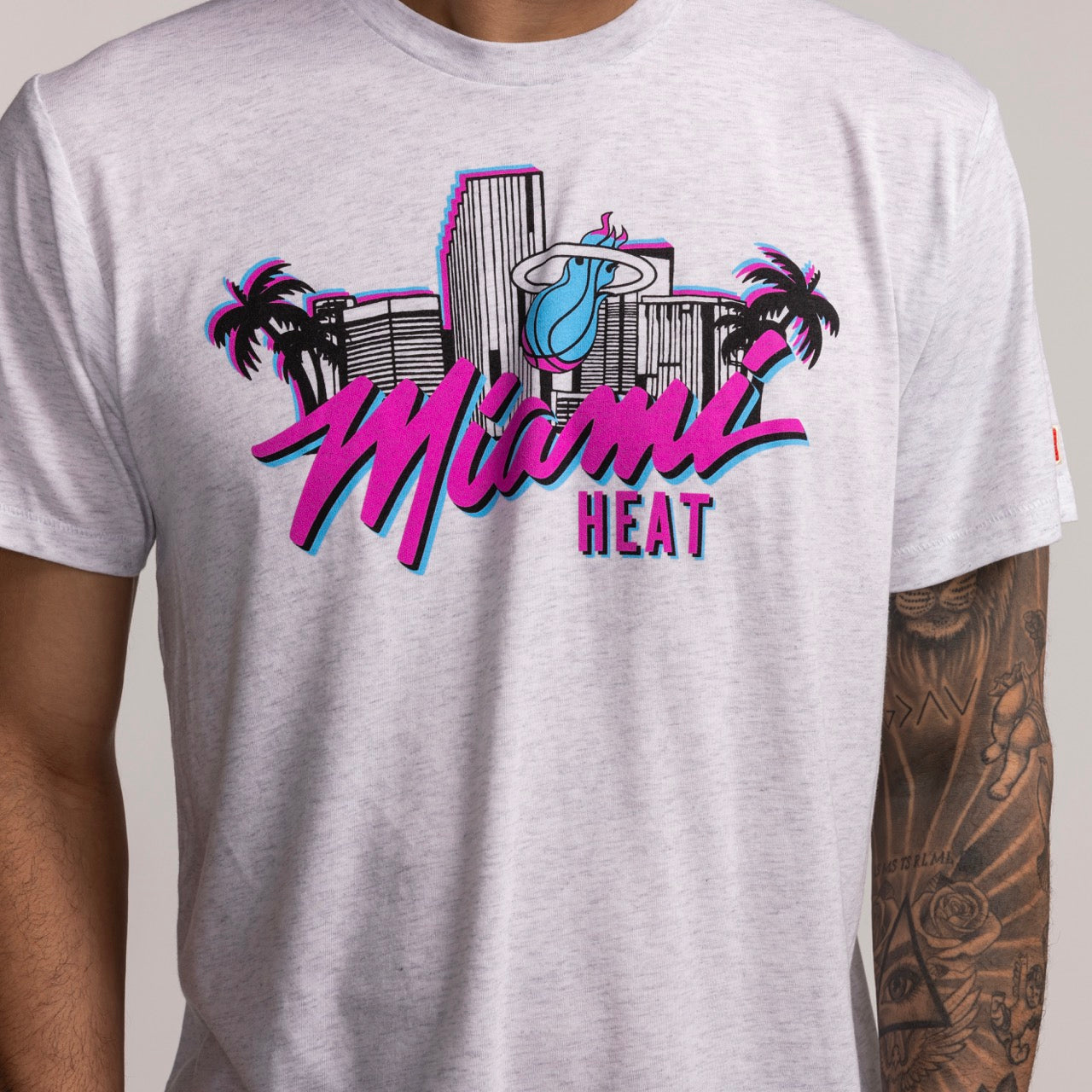 Homage Miami HEAT Original Vice Skyline Tee Men's Tee Homage