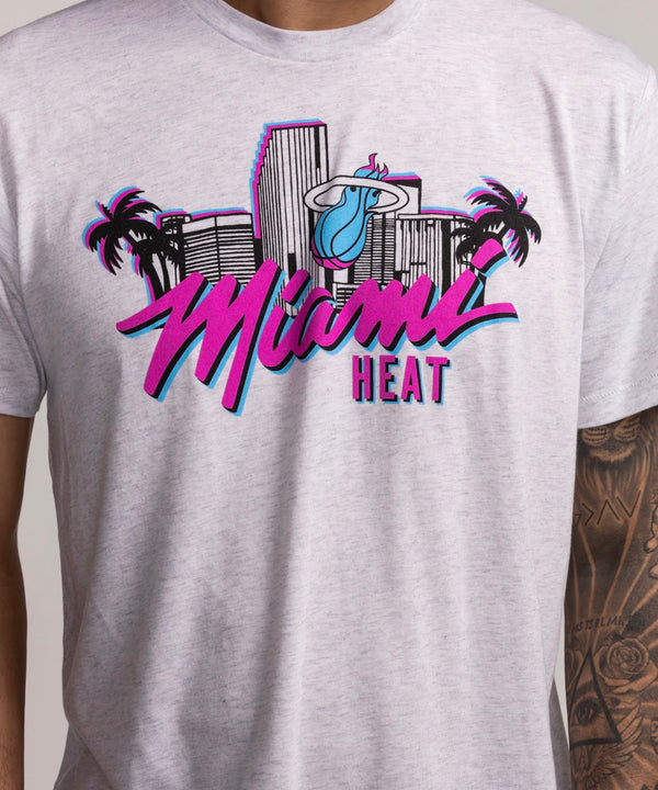 Homage Miami HEAT Original Vice Skyline Tee Men's Tee Homage