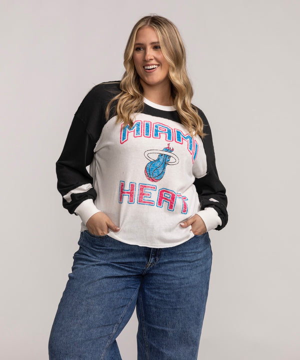 '47 Brand Miami HEAT Orignal Vice Women's Long Sleeve Tee Women's Tee '47 Brand