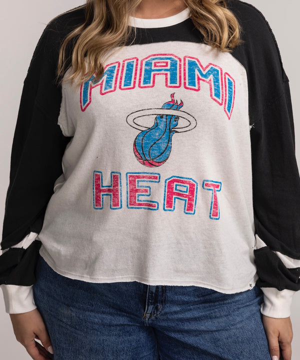 '47 Brand Miami HEAT Orignal Vice Women's Long Sleeve Tee Women's Tee '47 Brand