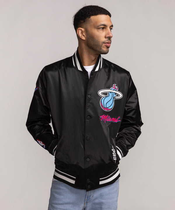 Pro Standard Miami HEAT Original Vice Satin Jacket Men's Jacket Pro Standard