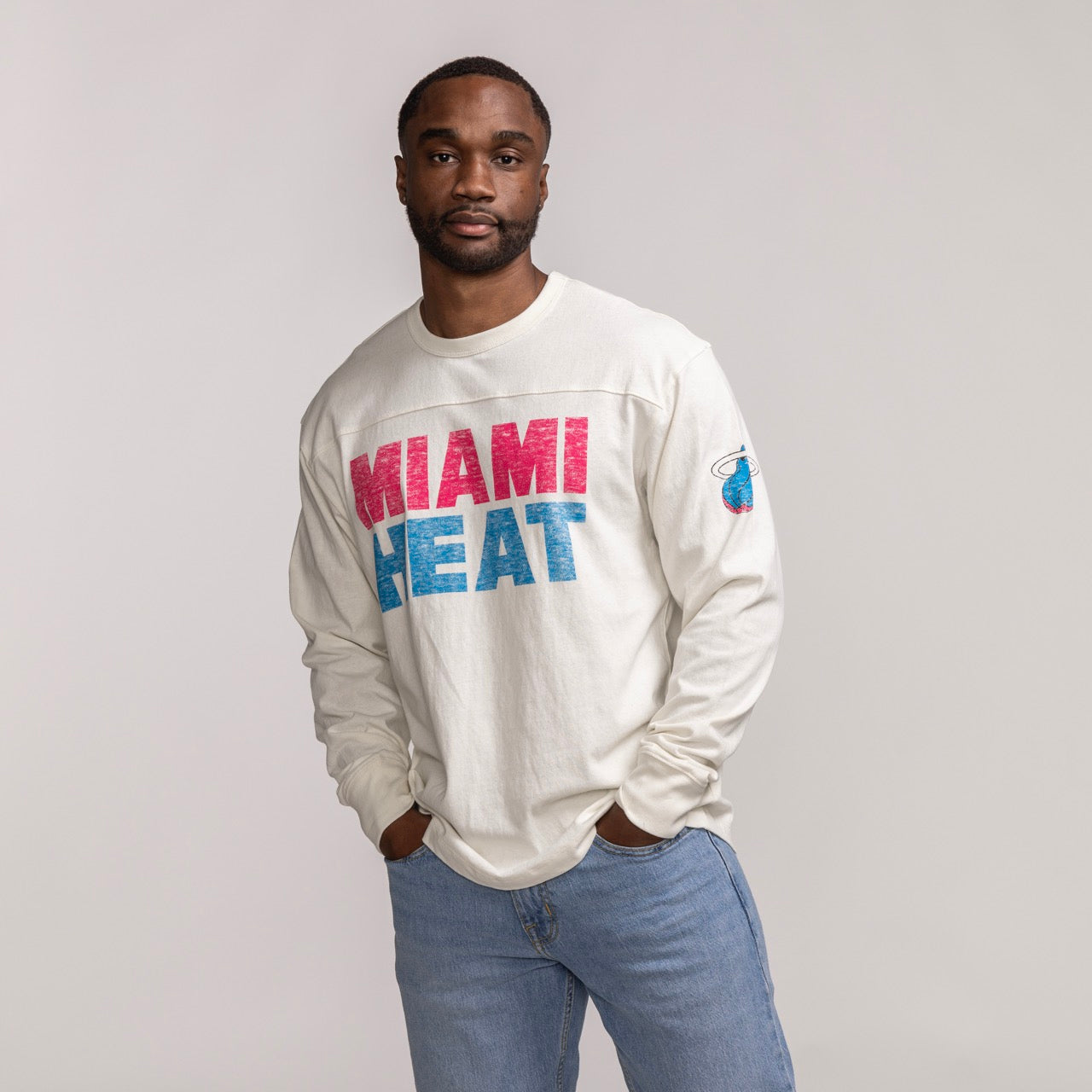 '47 Brand Miami HEAT Original Vice Long Sleeve Tee Men's Long Sleeve Tee '47 Brand