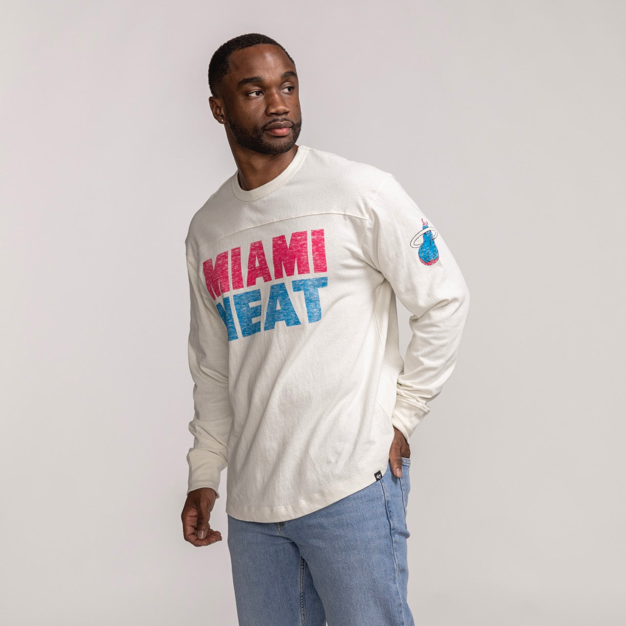 '47 Brand Miami HEAT Original Vice Long Sleeve Tee Men's Long Sleeve Tee '47 Brand