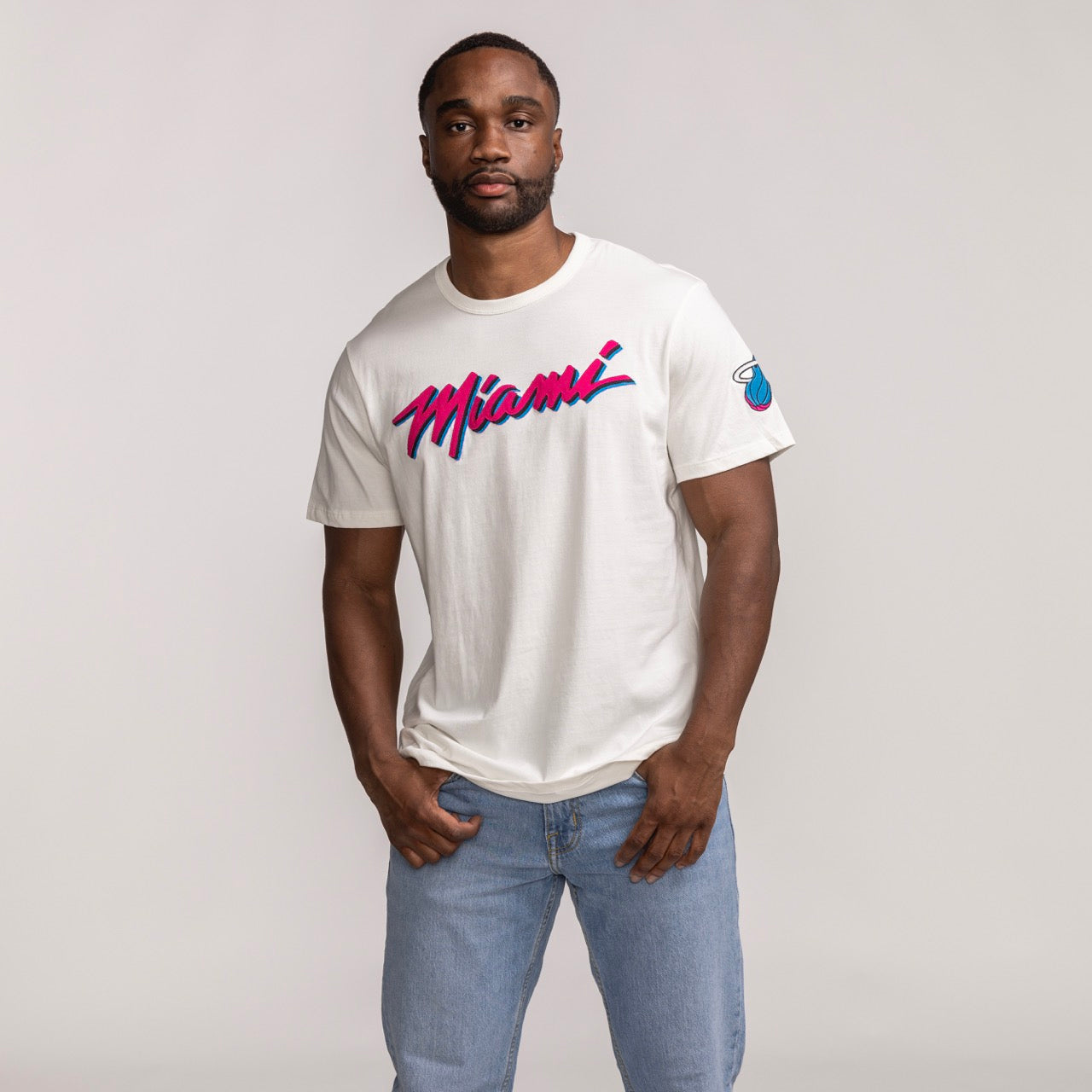 '47 Brand Miami HEAT Original Vice Wordmark Tee Men's Tee '47 Brand