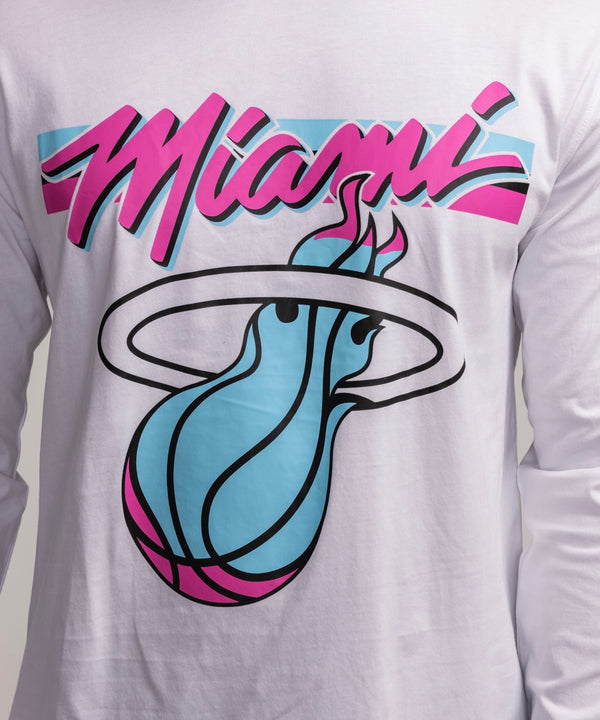 New Era Miami HEAT Original Vice Long Sleeve Tee Men's Long Sleeve Tee New Era