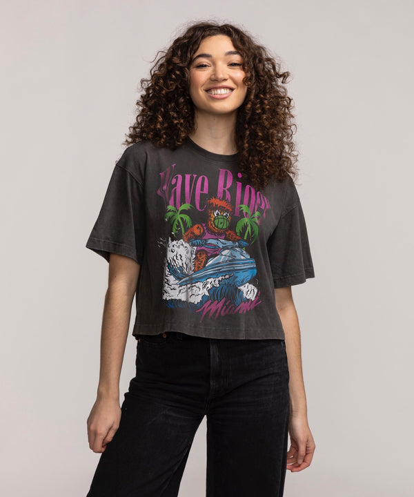 Court Culture Wave Rider Boxy Crop Tee Women's Crop Top Court Culture