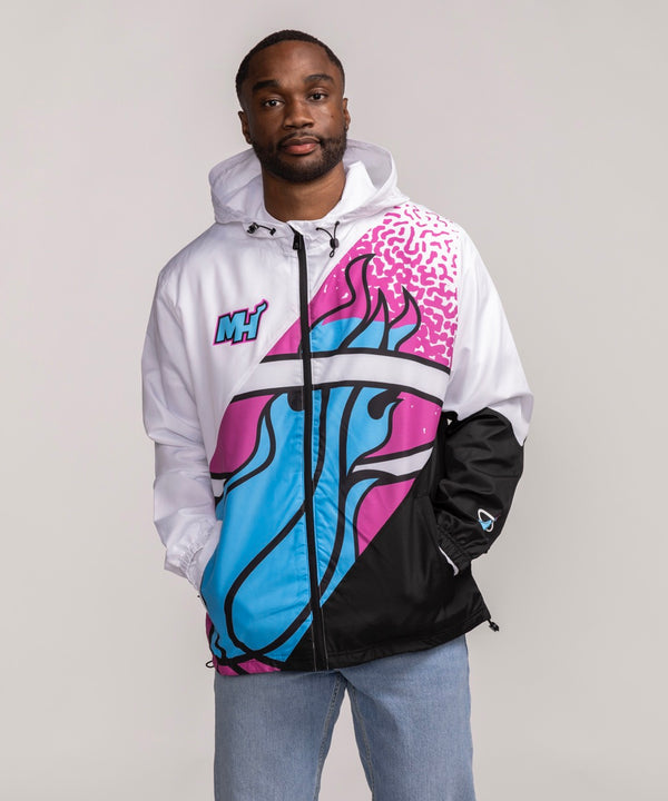 New Era Miami HEAT Original Vice Windbreaker Jacket Men's Hoodie New Era