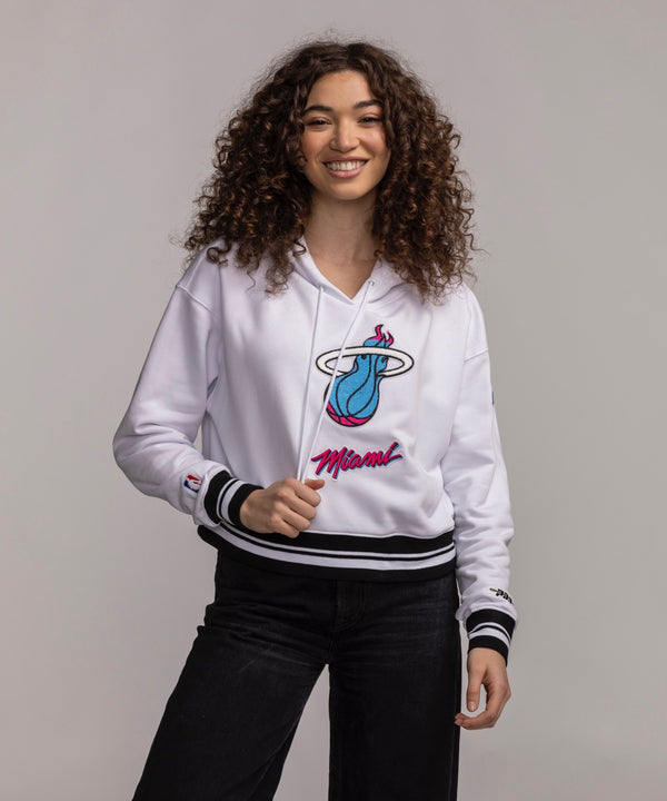 Pro Standard Miami HEAT Original Vice Women's Pullover Hoodie Women's Hoodie Pro Standard