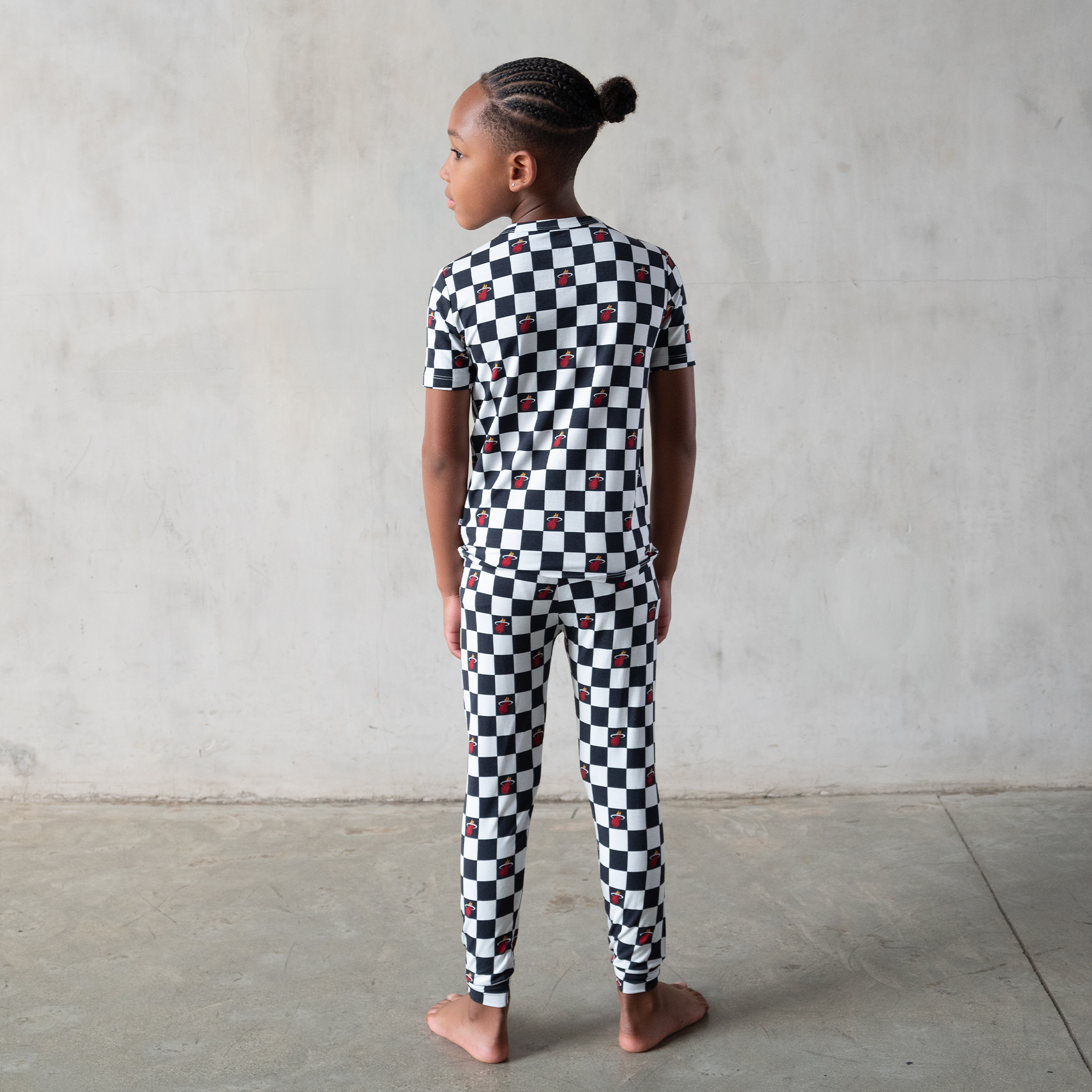 Court Culture X Everyday Leisure Checkerboard Short Sleeve PJ Set KIDSTEE BRIXTON PHOENIX   