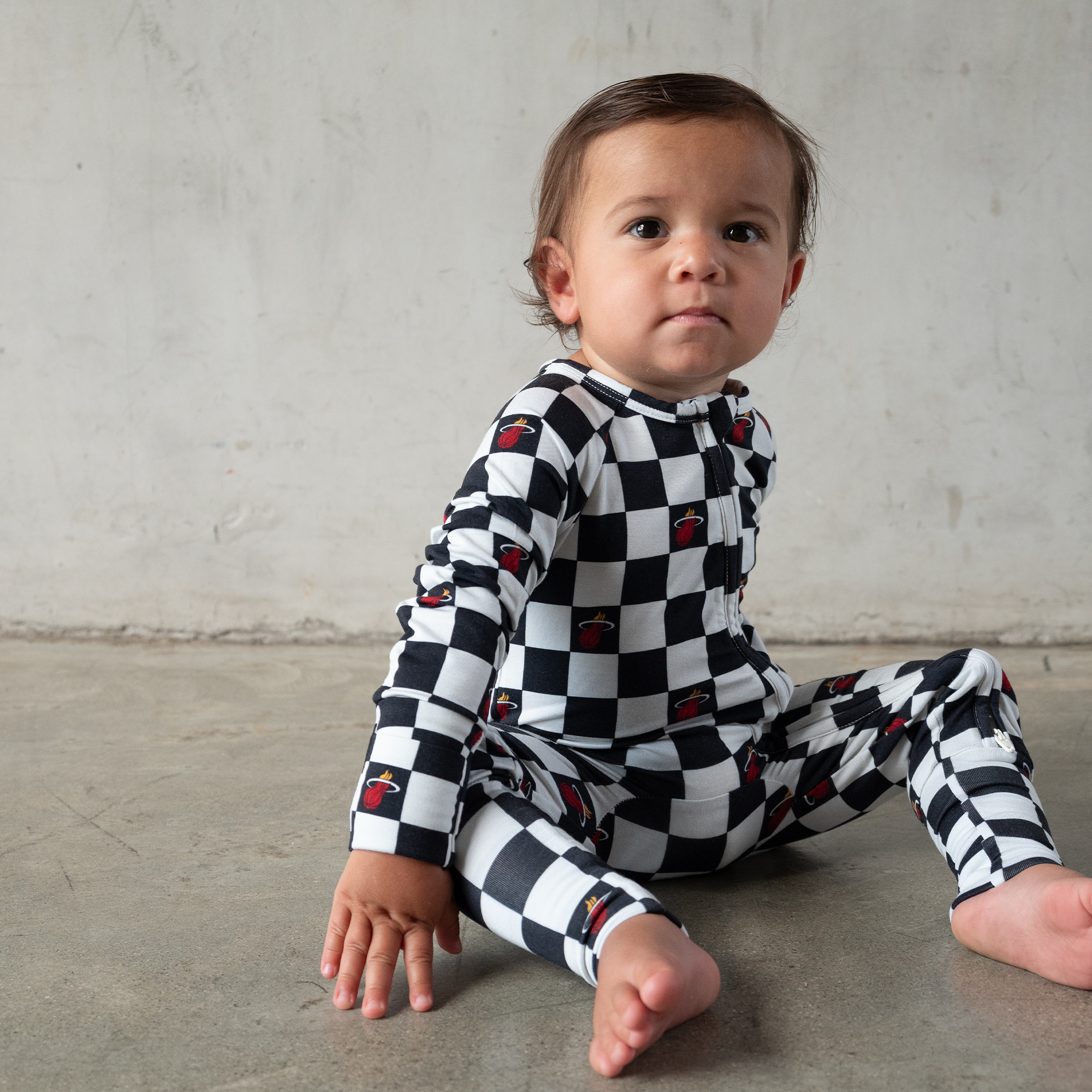 Court Culture X Everyday Leisure Checkerboard Zip Romper Kids/Infants Court Culture   