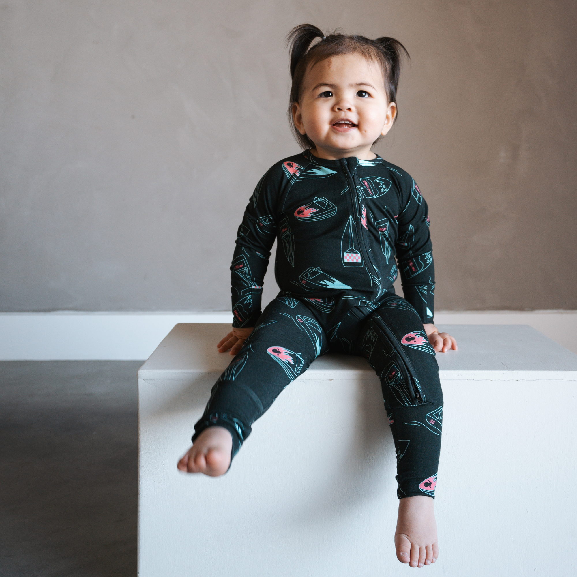 Court Culture x Everyday Leisure Midnight Marina Zip Romper Kids/Infants Court Culture