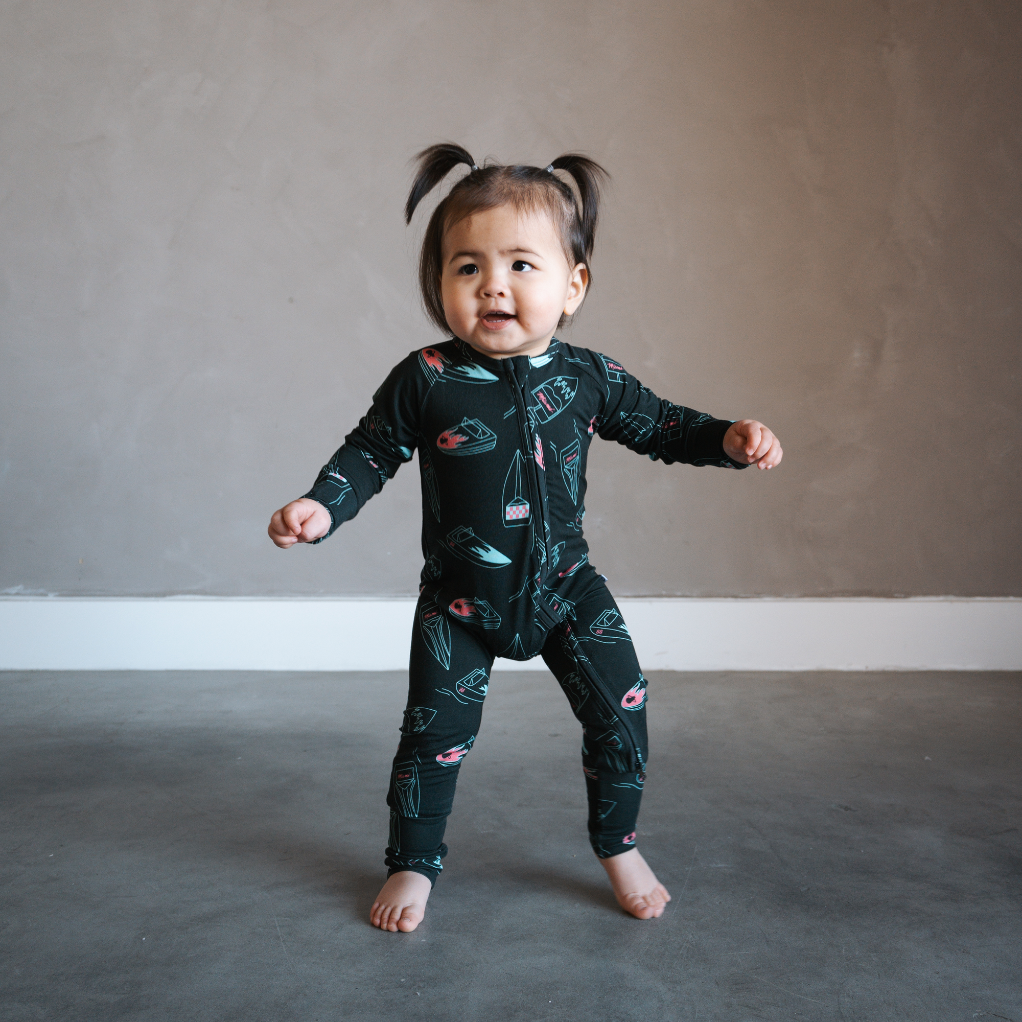 Court Culture x Everyday Leisure Midnight Marina Zip Romper Kids/Infants Court Culture