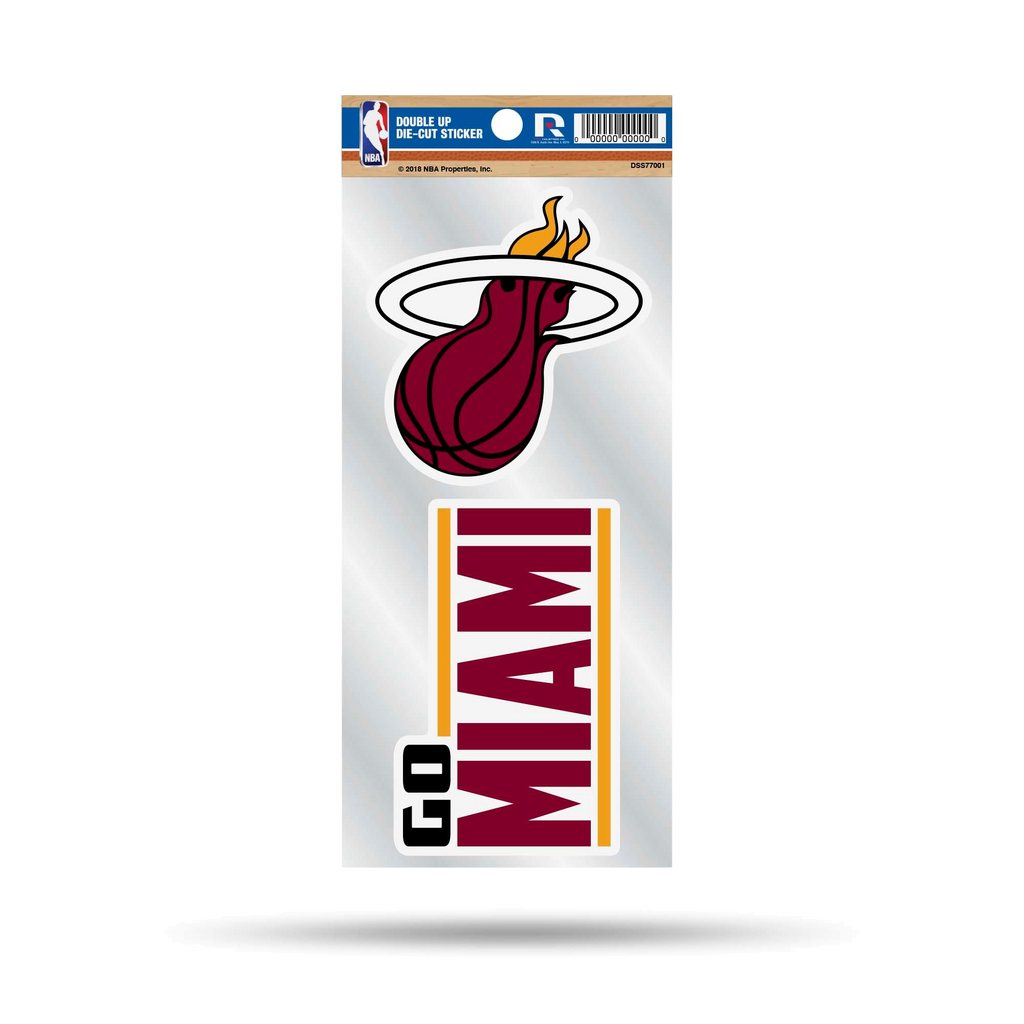 Miami HEAT Double Up Die-Cut Sticker NOV. MISC.Z RICO INDUSTRIES    - featured image