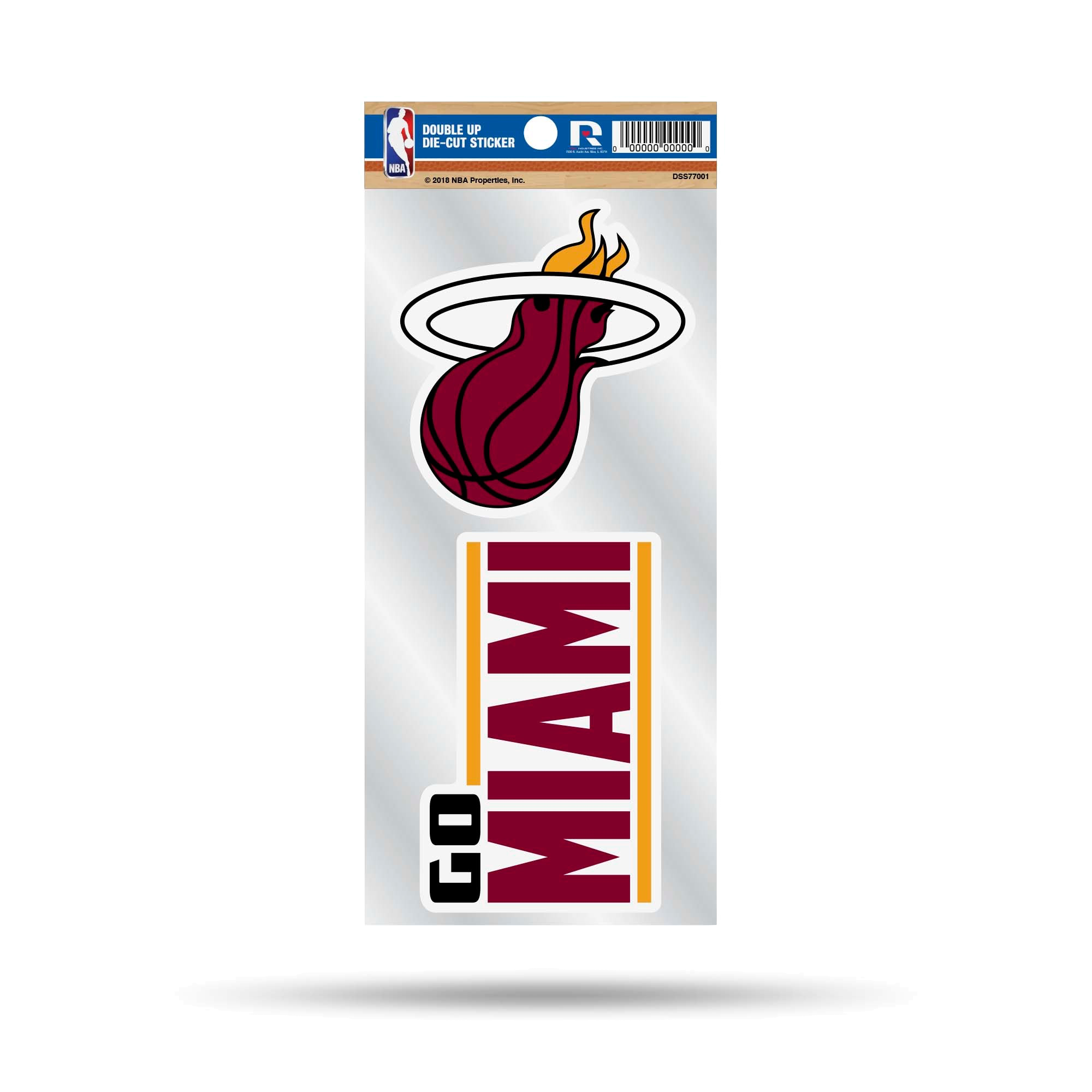 Miami HEAT Double Up Die-Cut Sticker Novelties Rico Industries   