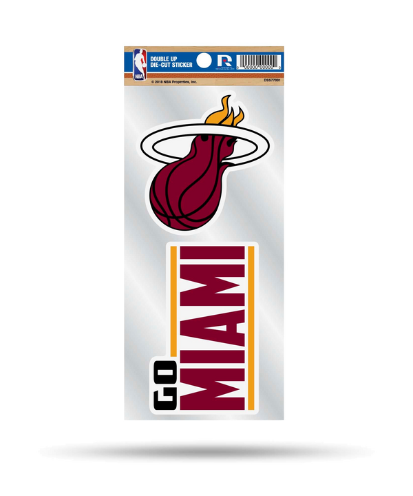 Miami HEAT Double Up Die-Cut Sticker Novelties Rico Industries   