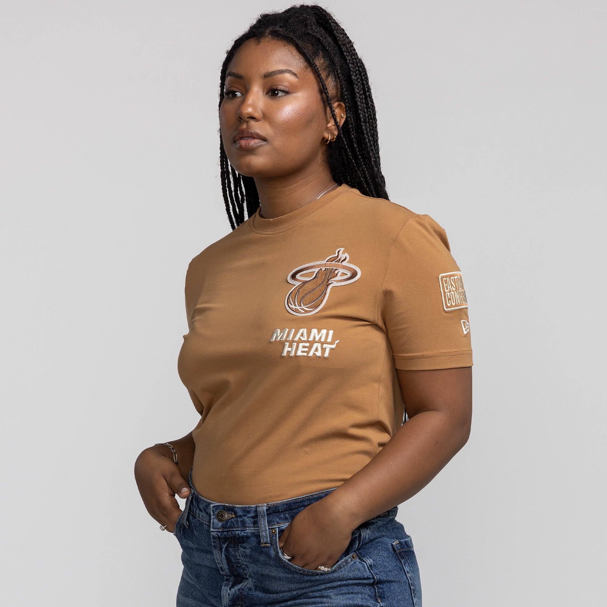 New Era Miami HEAT Tan Tee Unisex Tee New Era   