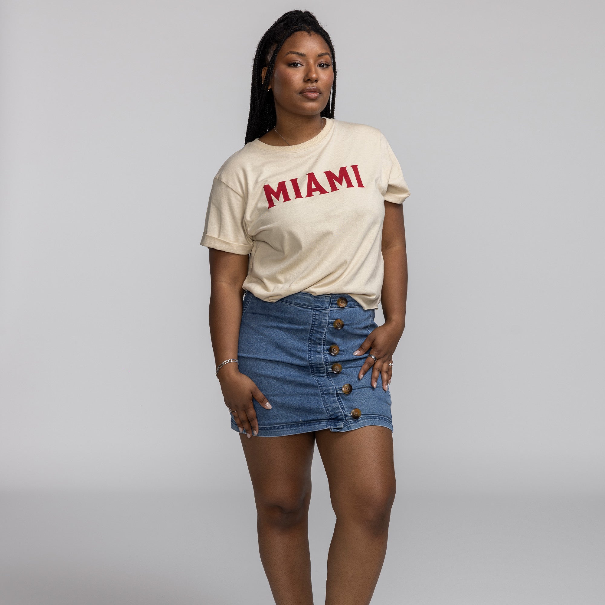 Sportiqe Miami HEAT Beige Women's Tee Women's Tee Sportiqe   