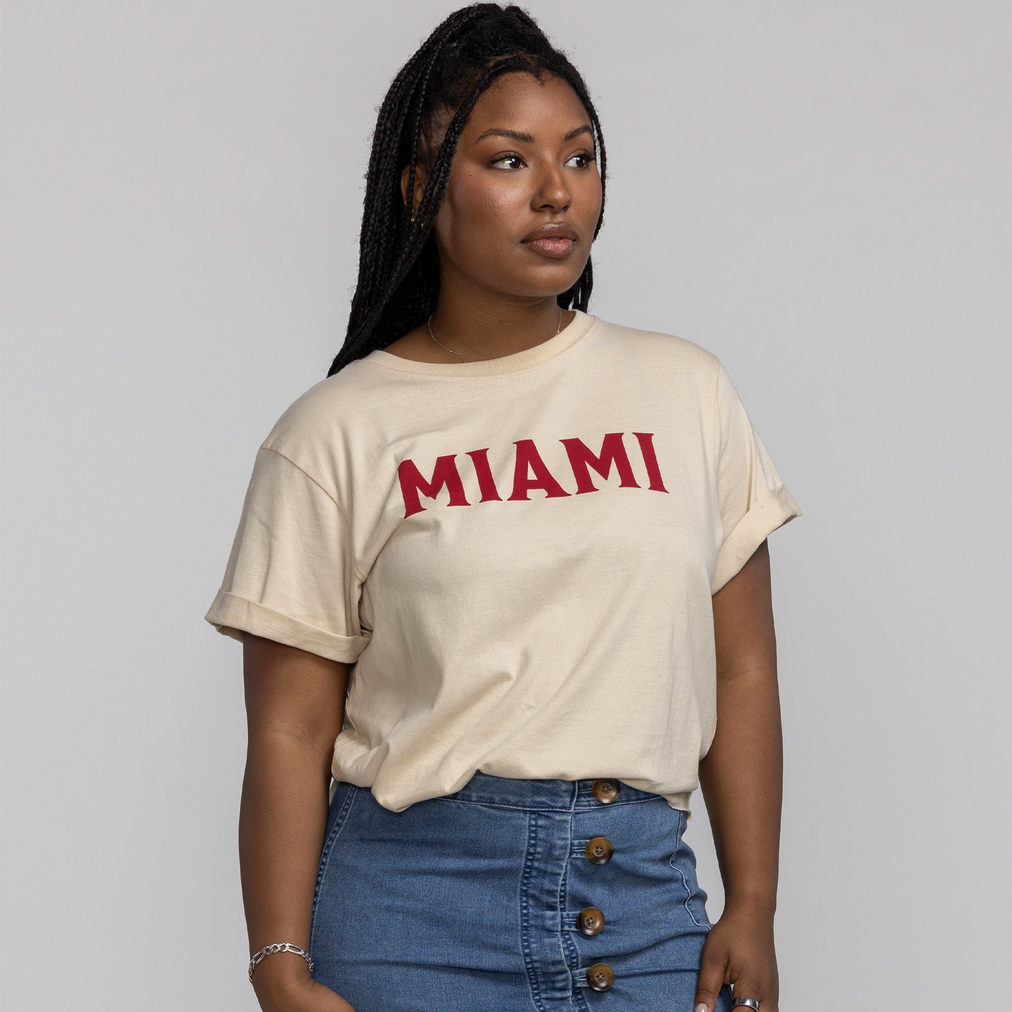 Sportiqe Miami HEAT Beige Women's Tee Women's Tee Sportiqe   