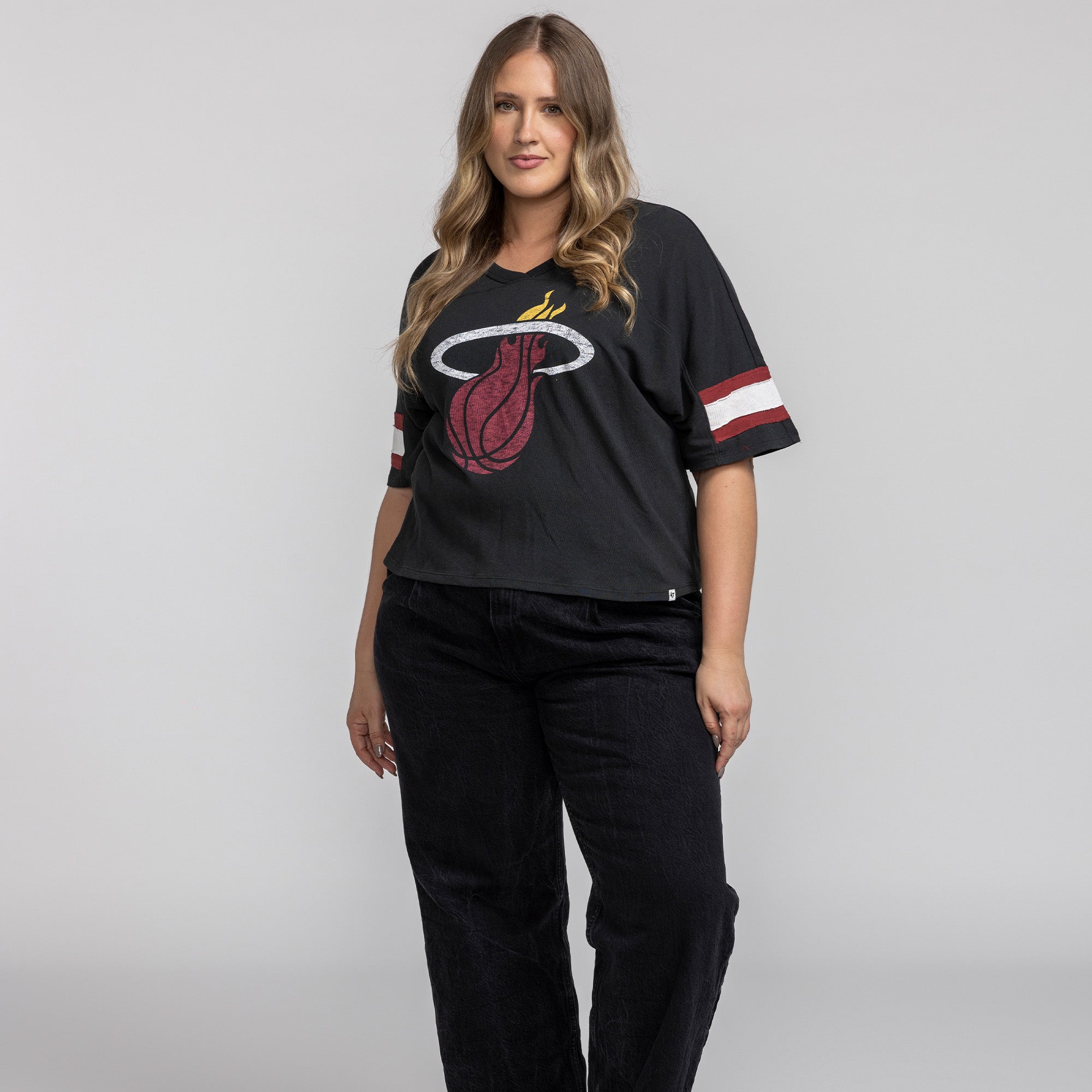 '47 Brand Miami HEAT Scout  Women's Crop Tee Women's Crop Top '47 Brand   