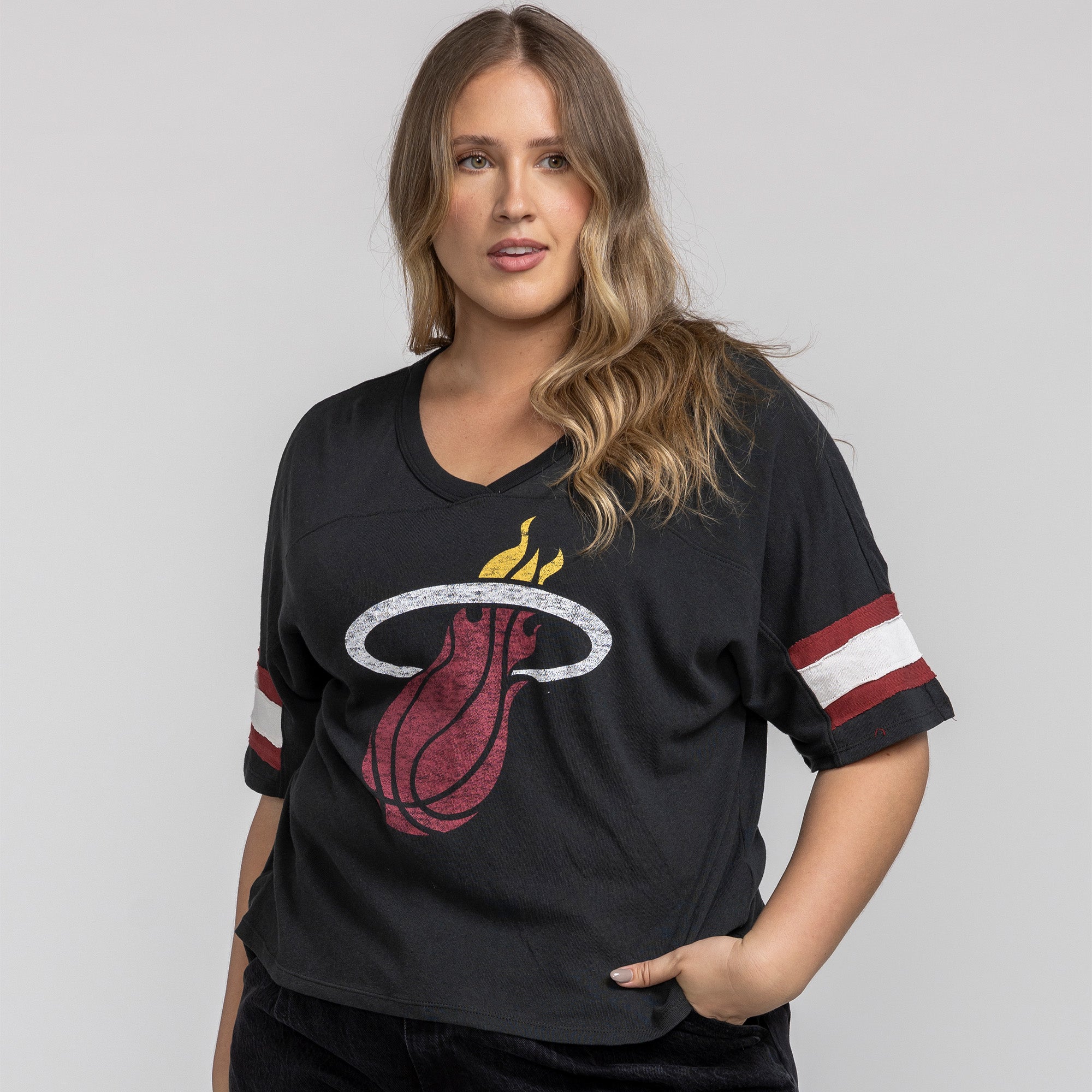 '47 Brand Miami HEAT Scout  Women's Crop Tee Women's Crop Top '47 Brand   