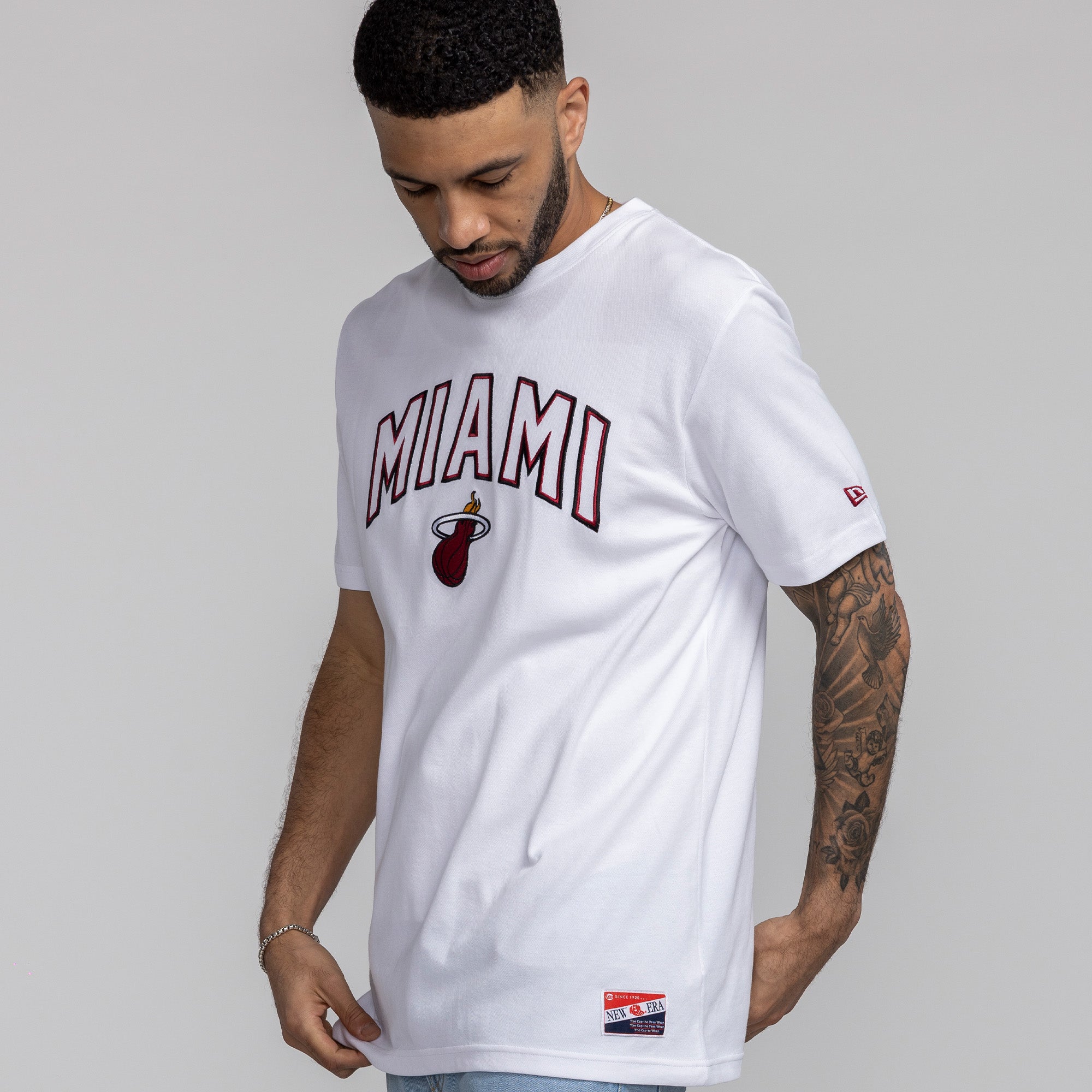 New Era Miami HEAT Miami Crewneck Tee Unisex Tee New Era   