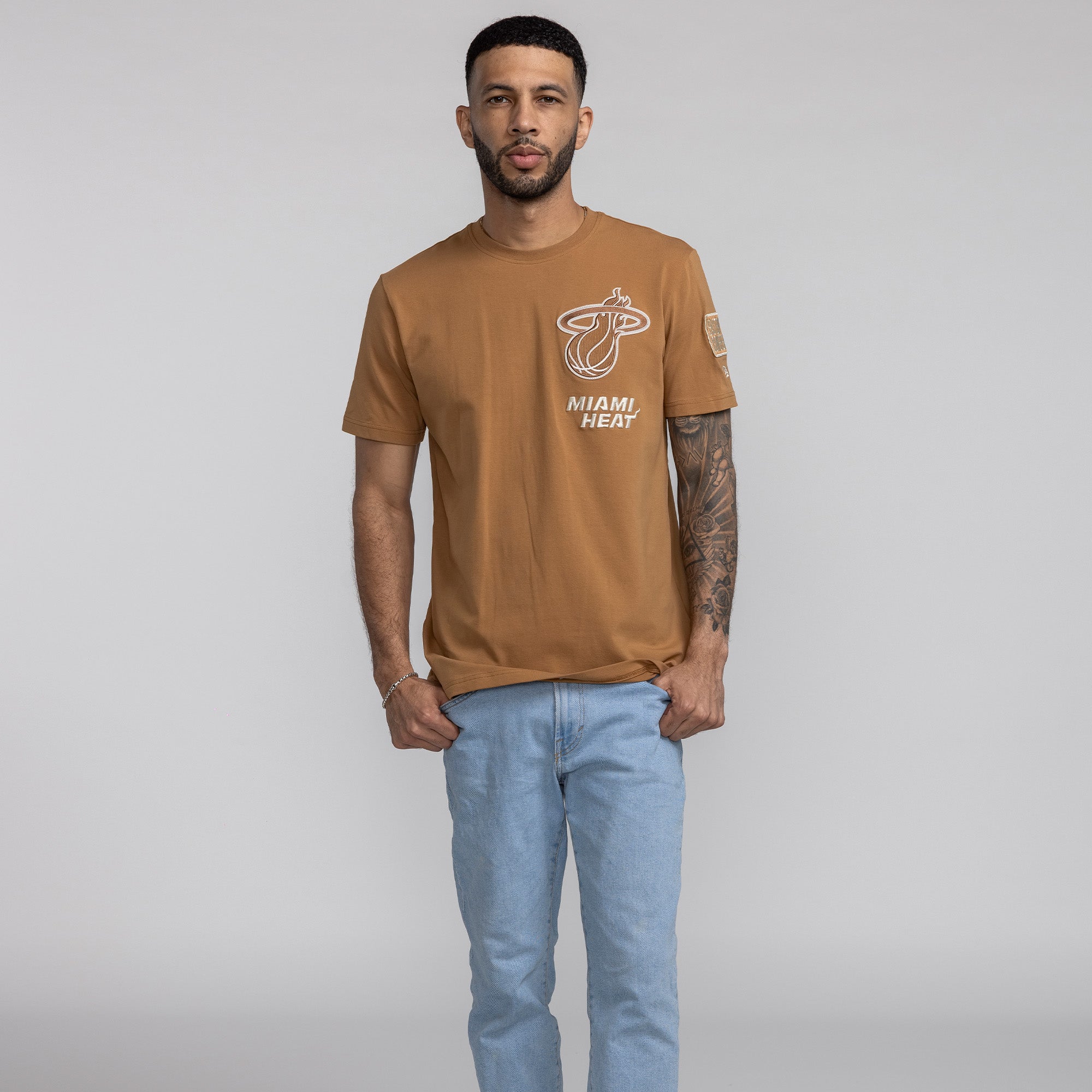 New Era Miami HEAT Tan Tee Unisex Tee New Era   