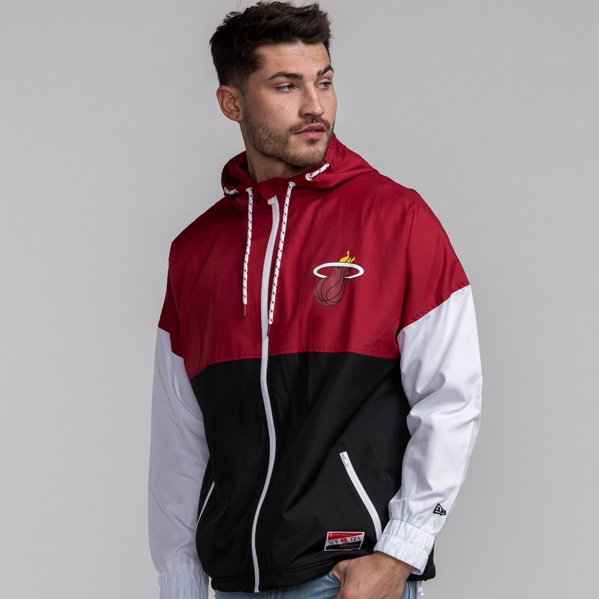 New Era Miami HEAT Colorblock Windbreaker Men's Jacket New Era   