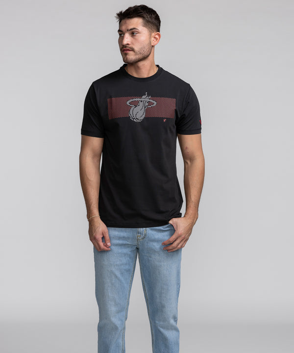 New Era Miami HEAT Stripe Logo Tee Unisex Tee New Era   