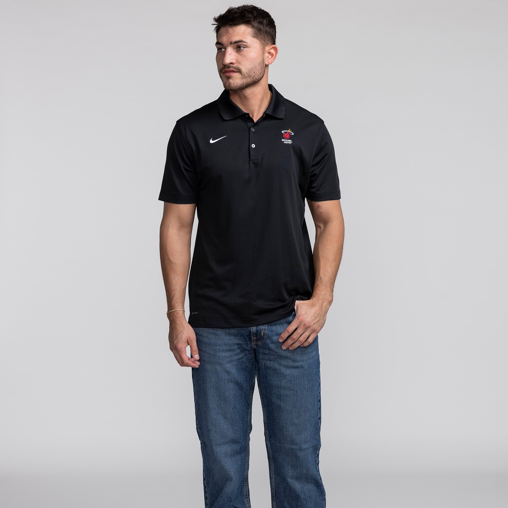 Nike Miami HEAT Logo Varsity Polo Men's Polo Nike   