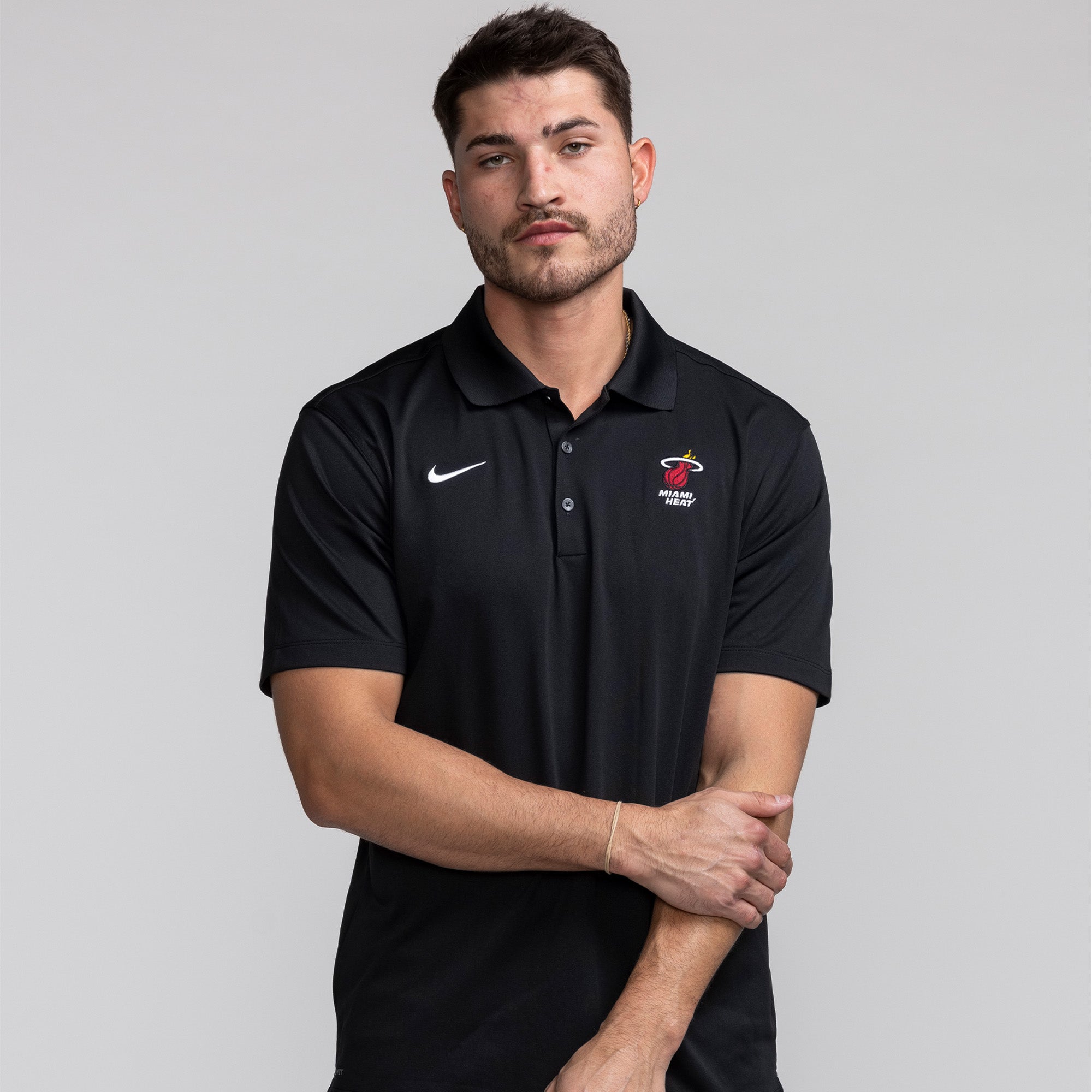 Nike Miami HEAT Logo Varsity Polo Men's Polo Nike   