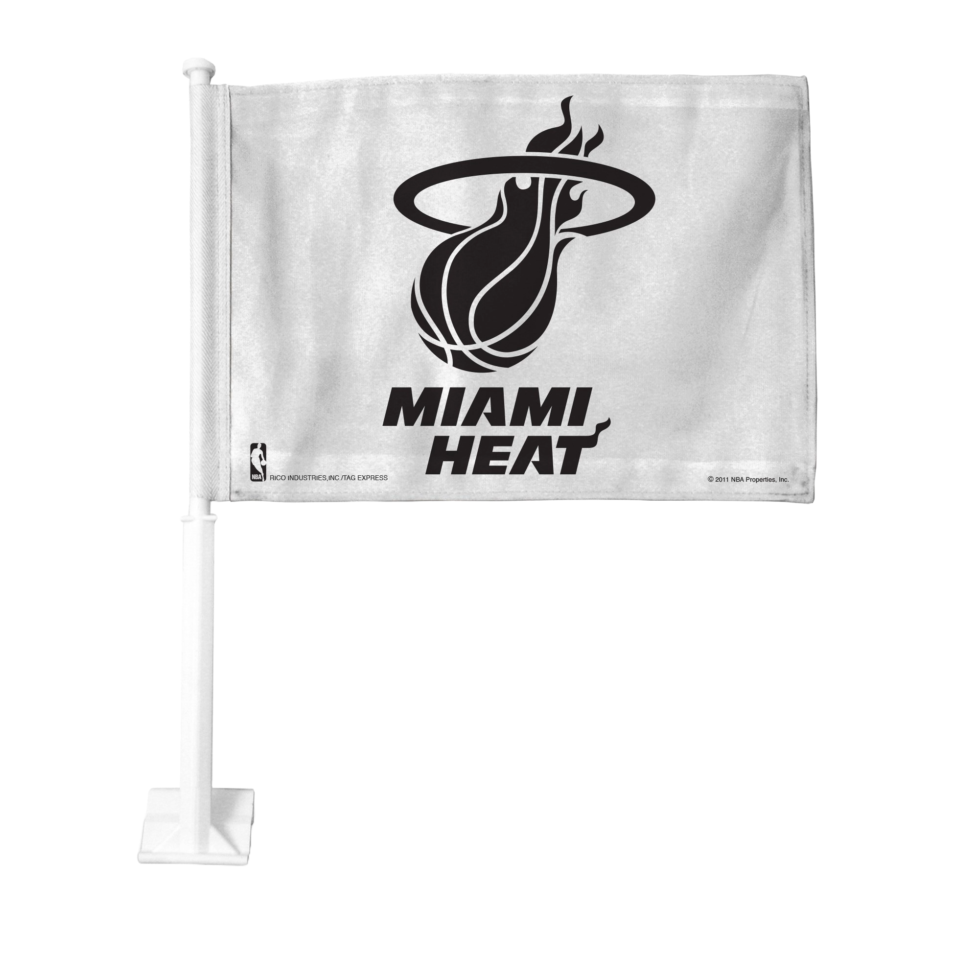 Miami HEAT White Hot Car Flag Novelties Rico Industries   