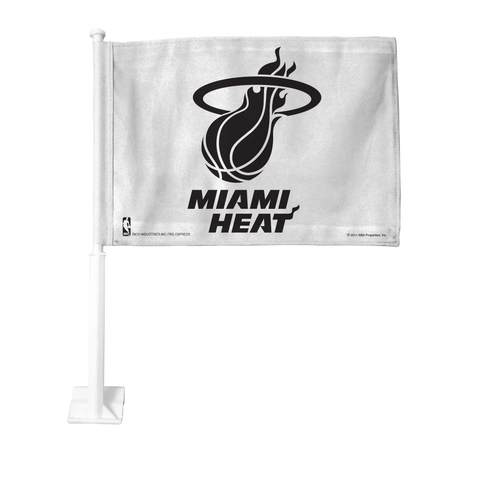 Miami HEAT White Hot Car Flag